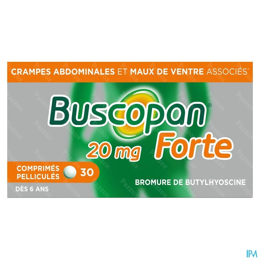 Buscopan Forte 20mg 30 Comprimés Pelliculés
