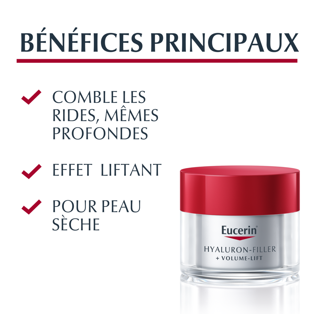 Eucerin Hyaluron-Filler + Volume-lift Crème De Jour SPF 15 Peau Séche 50 Ml
