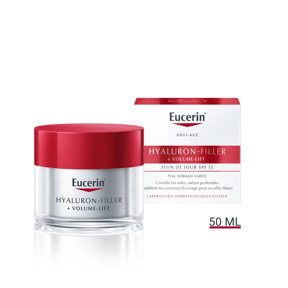 Eucerin Hyaluron-Filler + Volume-Lift Dagcrème Normale tot Gemengde Huid Anti-Age en Rimpels SPF15 50ml