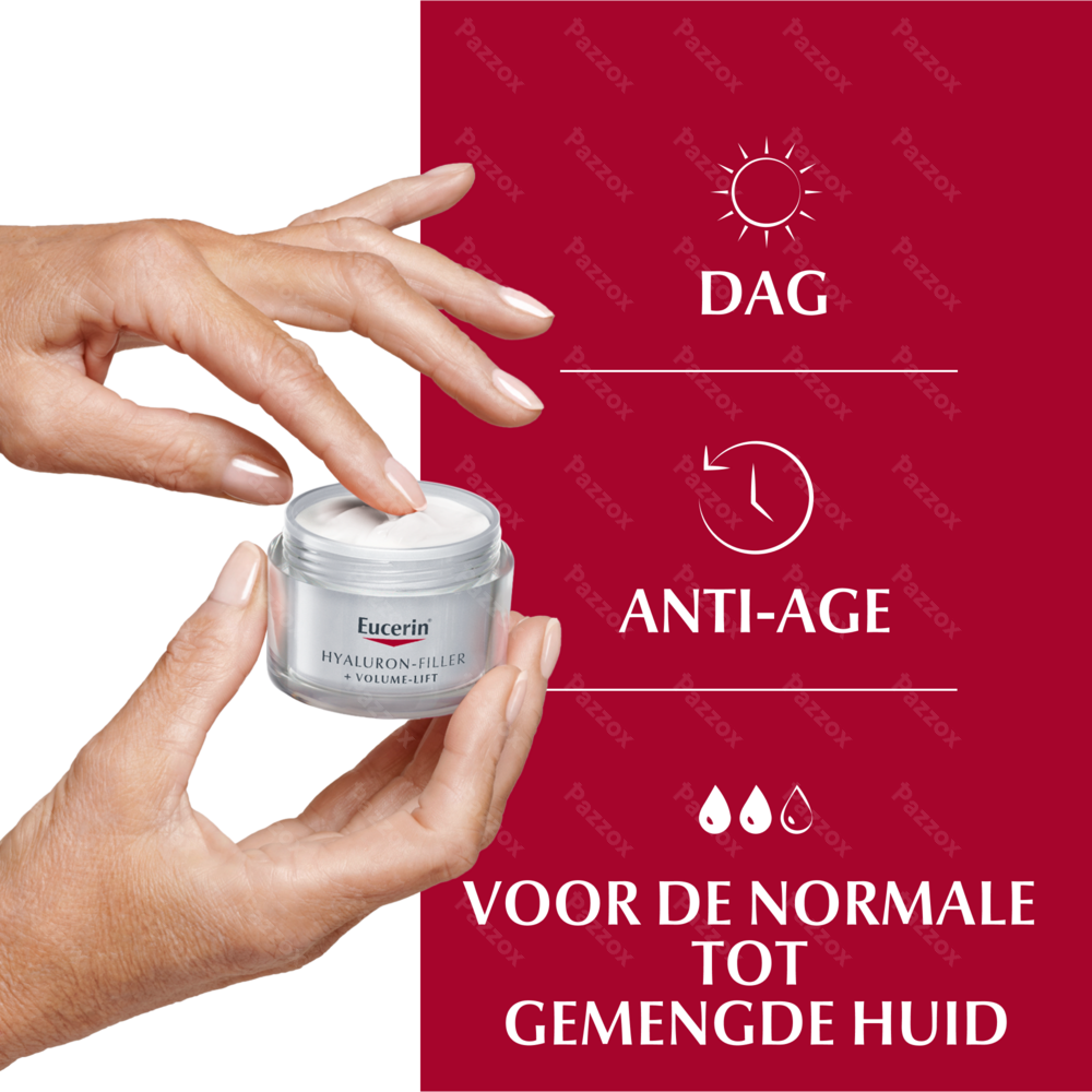 Eucerin Hyaluron-Filler + Volume-Lift Dagcrème Normale tot Gemengde Huid Anti-Age en Rimpels SPF15 50ml
