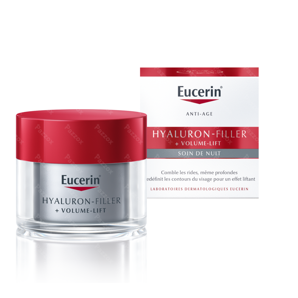 Eucerin Hyaluron-Filler + Volume Lift Soin de Nuit Crème Anti-Rides et Anti-Age 50ml