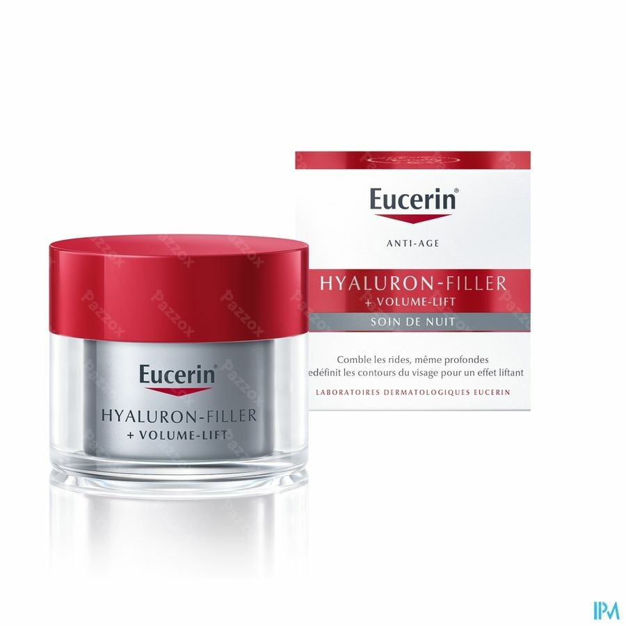 Eucerin Hyaluron-Filler + Volume Lift Soin de Nuit Crème Anti-Rides et Anti-Age 50ml