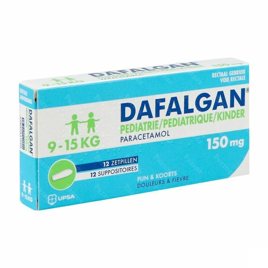 Dafalgan Pediatrie 150mg 12 Zetpillen