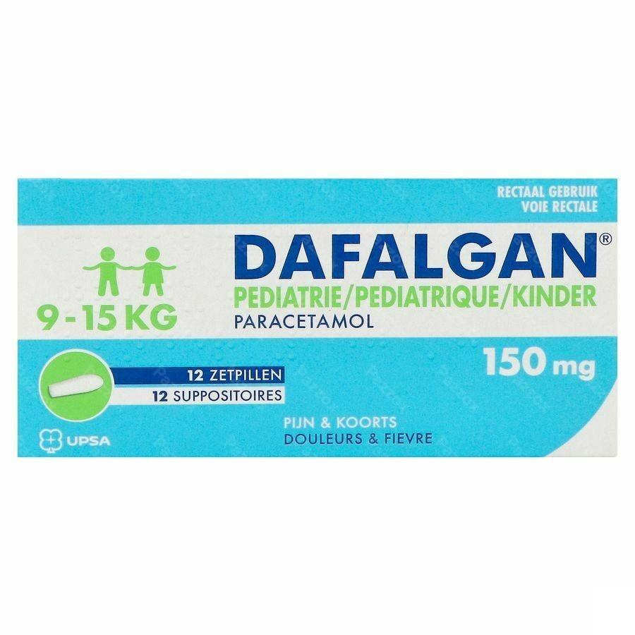 Dafalgan Pediatrie 150mg 12 Zetpillen
