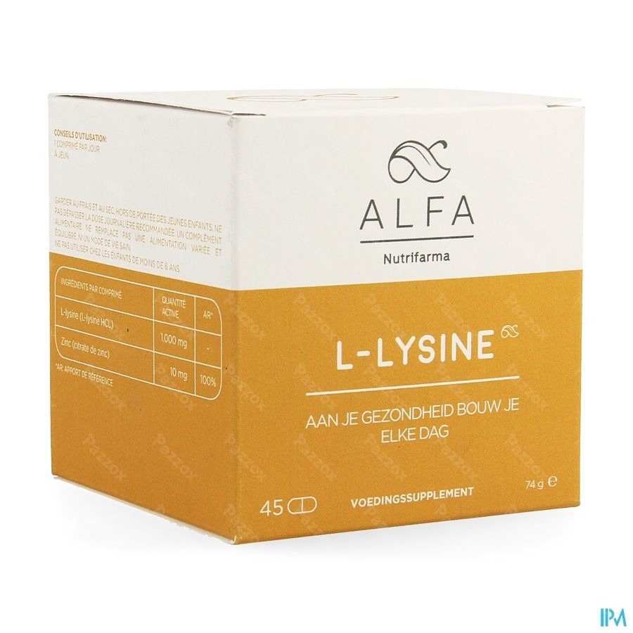 Alfa l-lysine 1000mg Tabl 45