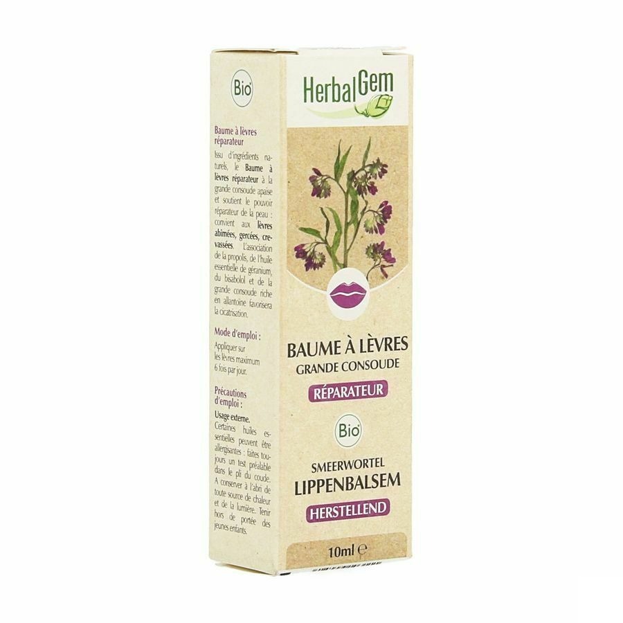 Herbalgem Baume Levre Consoude Bio 10ml