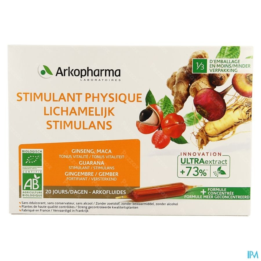 Stimulans Arkofluide 20 Ampulles