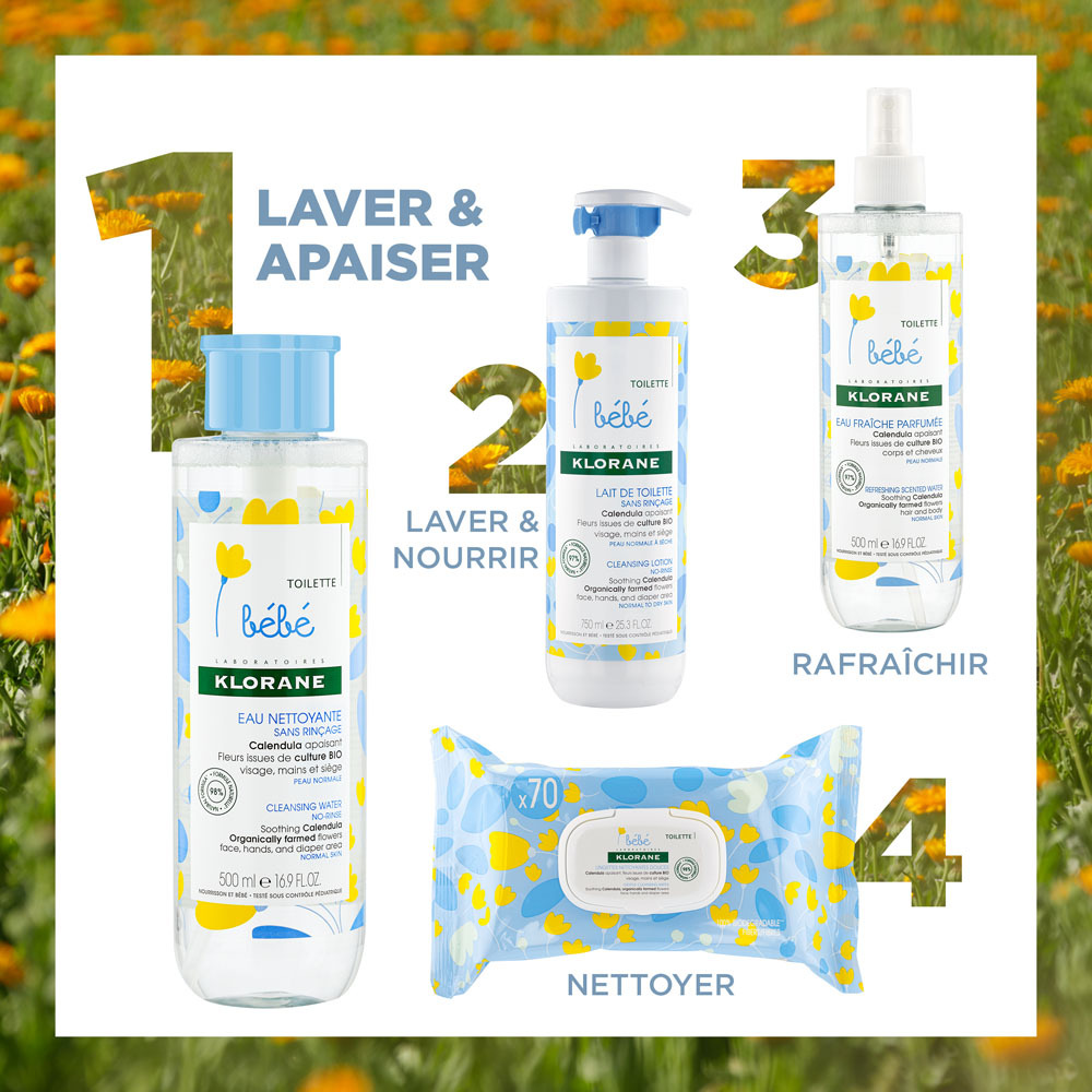 Klorane B&eacute;b&eacute; Eau Nettoyant 500ml