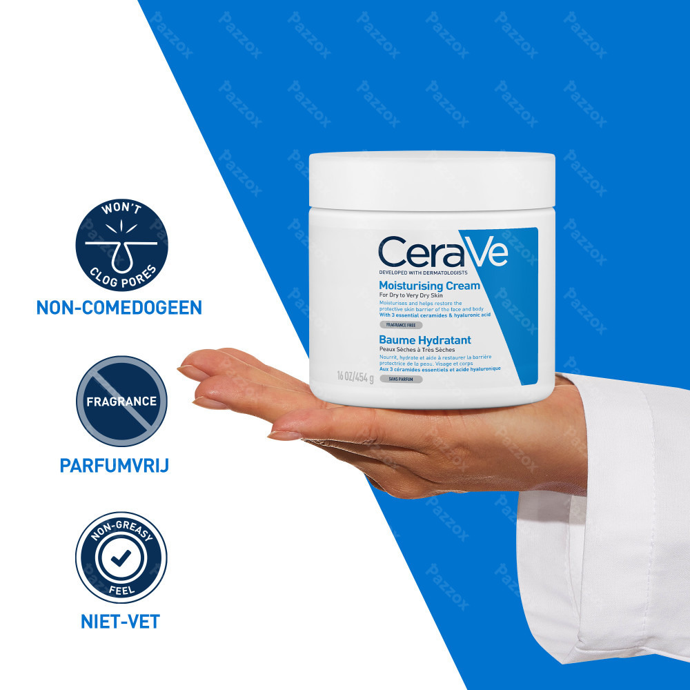 CeraVe Hydraterende Crème Droge Tot Zeer Droge Huid 454ml