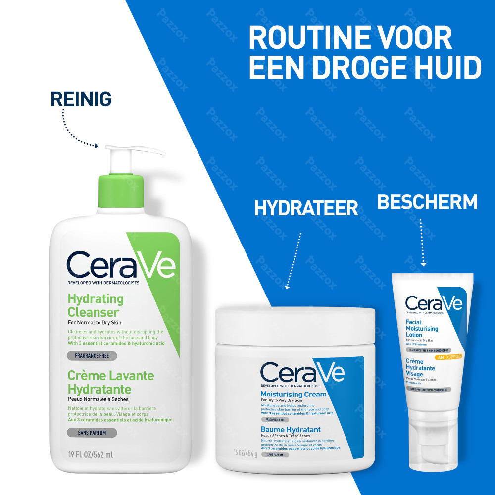 CeraVe Hydraterende Crème Droge Tot Zeer Droge Huid 454ml