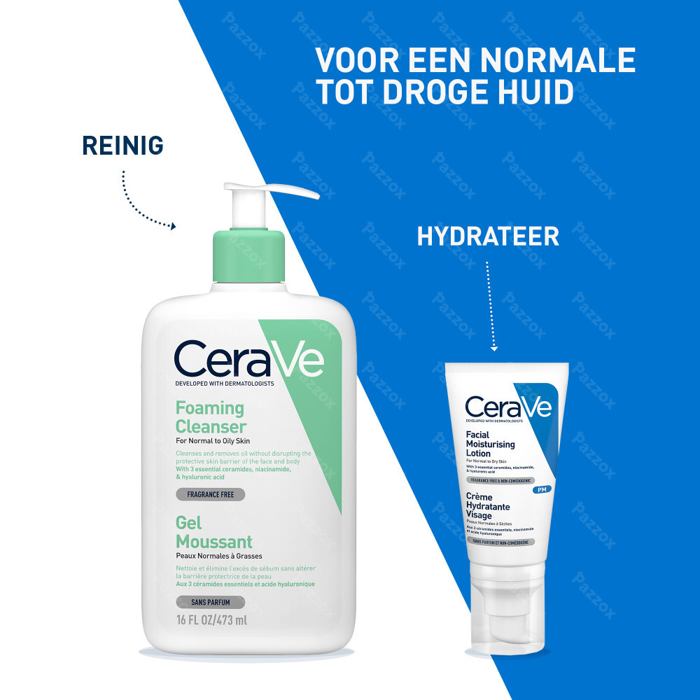 CeraVe Hydraterende Gezichtscrème Normale tot Droge Huid 52ml