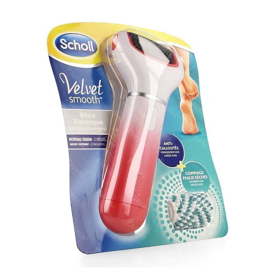 Scholl Velvet Smooth Voetvijl El.+exfol. Dh Roos