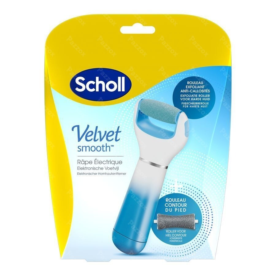 Scholl Velvet Smooth Rape Electr.+gommage Ps Bleu