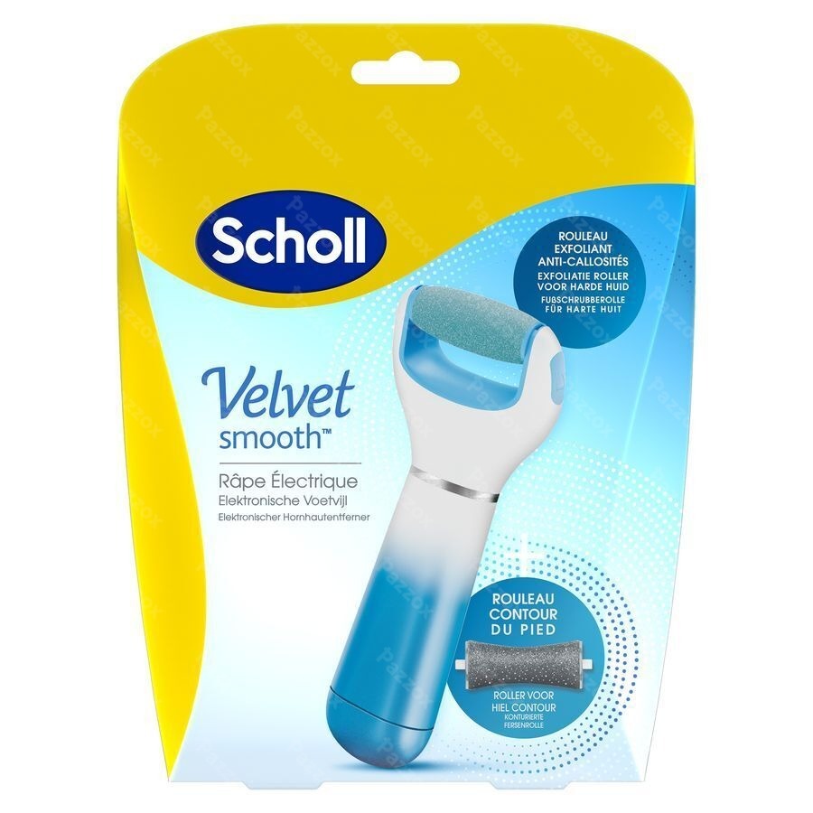 Scholl Velvet Smooth Rape Electr.+gommage Ps Bleu