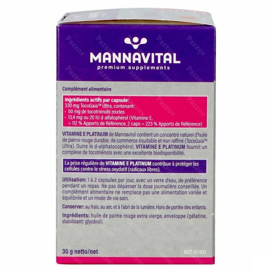 Mannavital Vitamine E 60 Capsules