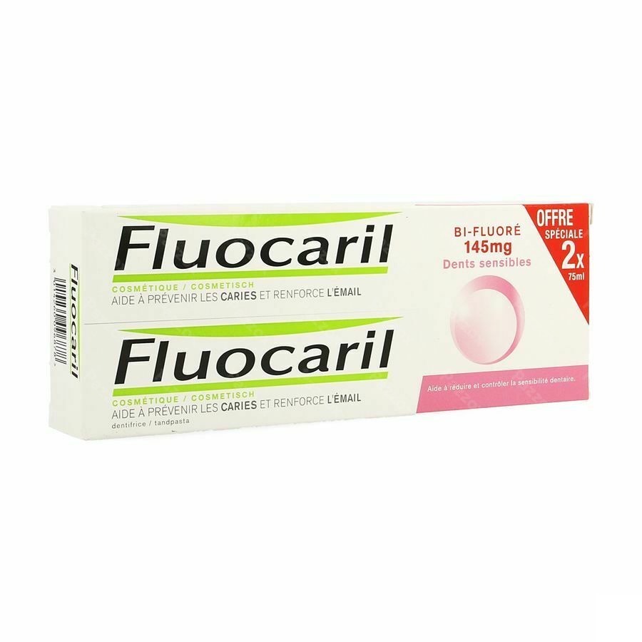 Fluocaril Bi-fluore 145 Dents Sensibles Duo 2x75ml