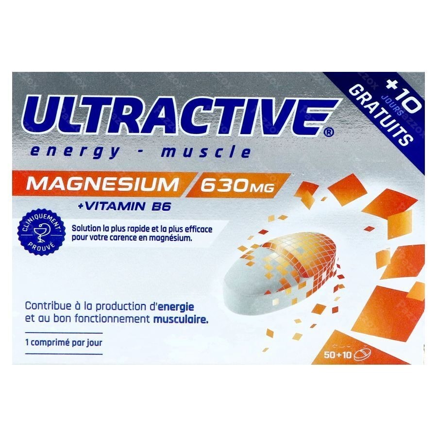 Ultractive Magnesium 630mg Comp 60