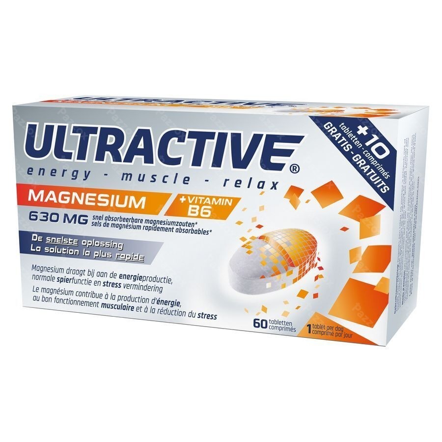 Ultractive Magnesium 630mg Comp 60