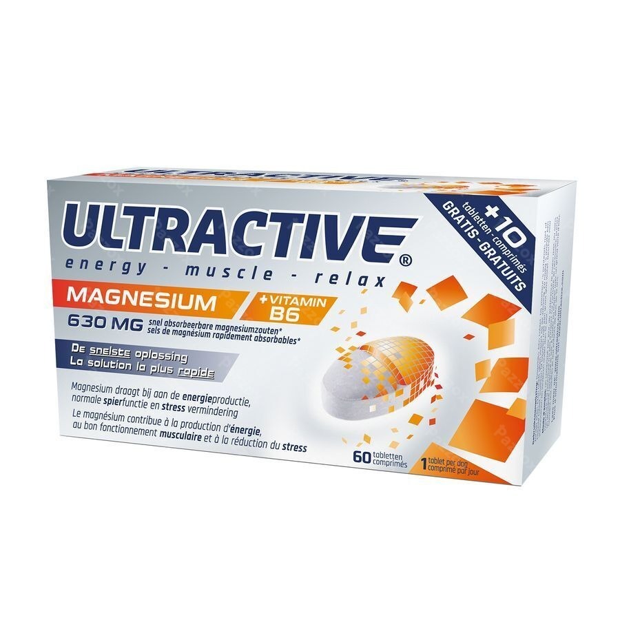 Ultractive Magnesium 630mg Comp 60