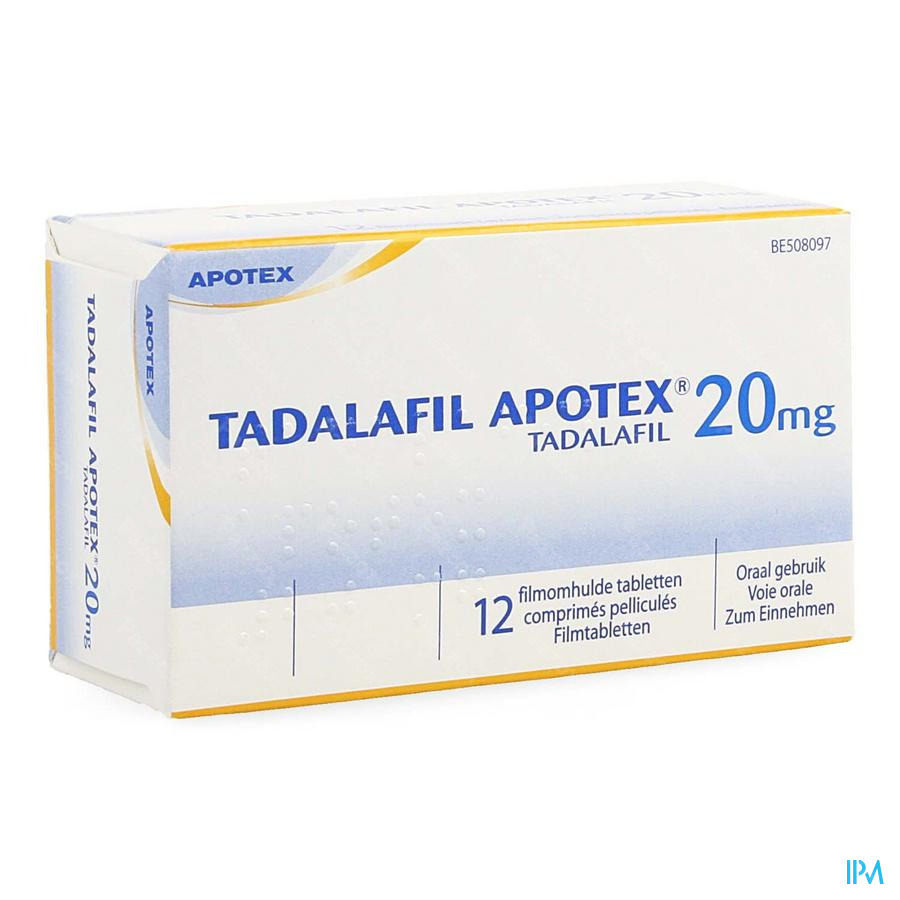 Tadalafil Apotex 20mg Comp Pell 12