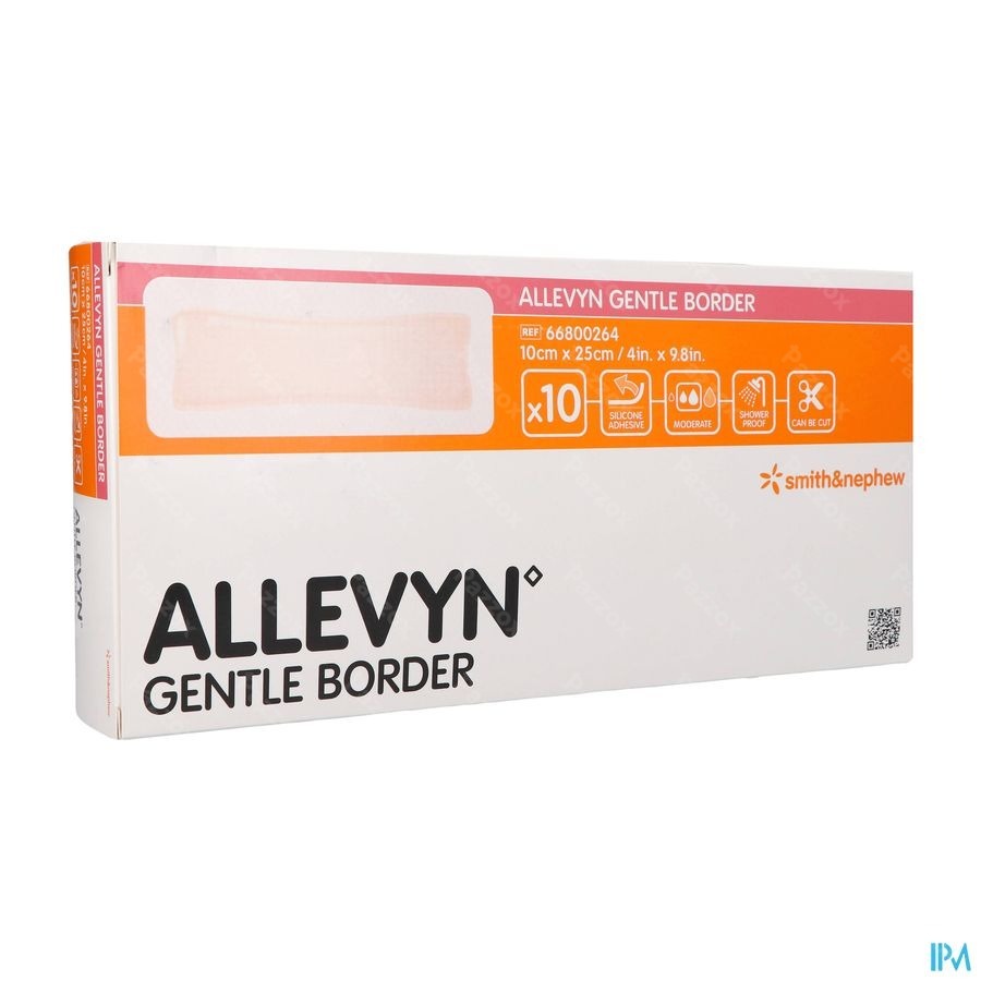 Allevyn Gentle Border 10,0x25,0cm 10