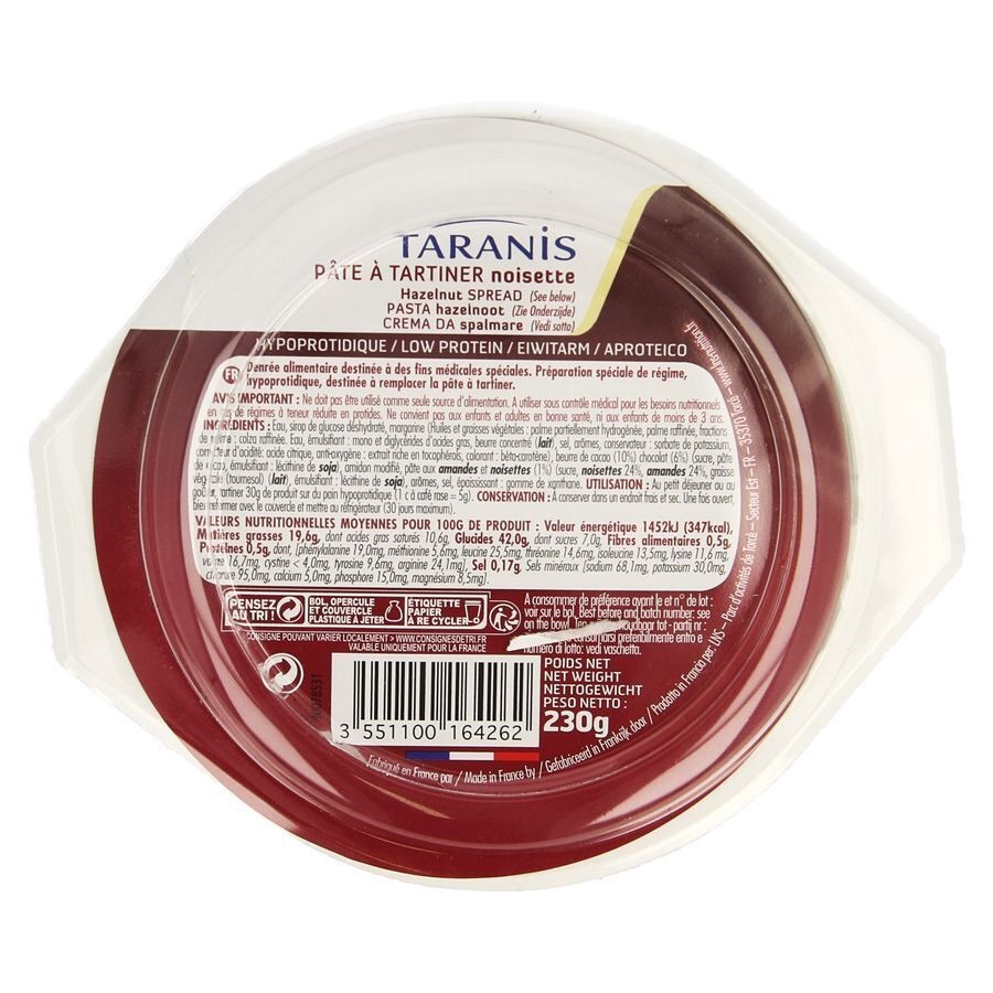 Taranis Pate Tartiner Noisette 230g
