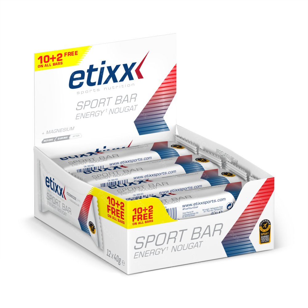 Etixx Energy Sport Bar Nougat 12x40g