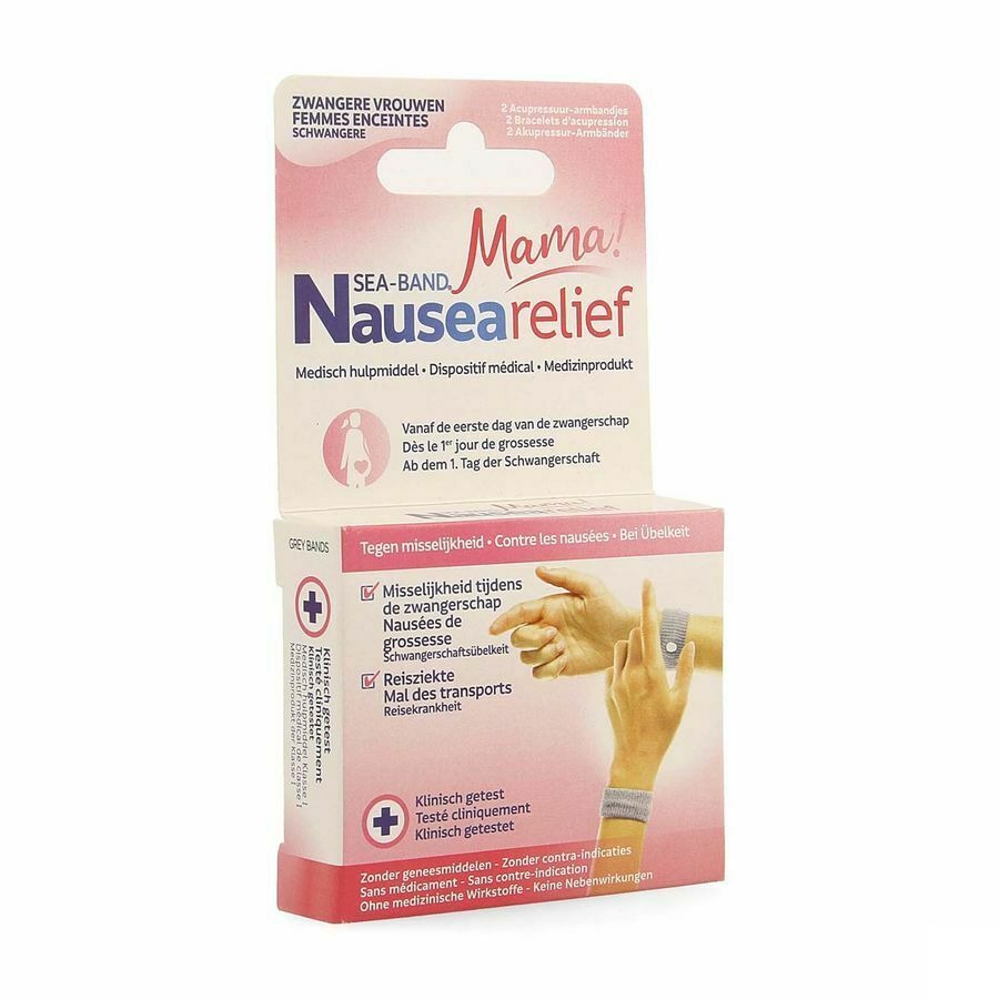 Sea Band Mama Grossese Bracelet Gris 2