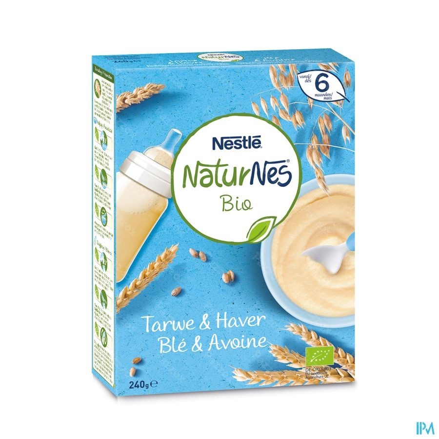 Nestlé NaturNes Bio Céréales Bébé Blé & Avoine 6+ Mois 240g