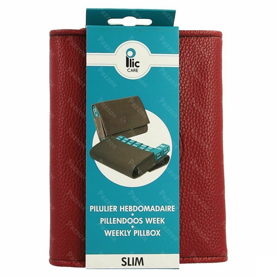 Plic Care Pillendoos Slim Bordeau