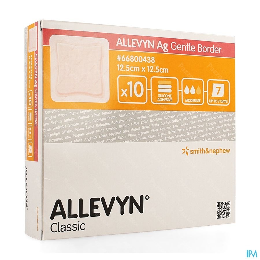 Allevyn Ag Pans Adhesive Silic. 12,5x12,5cm 10