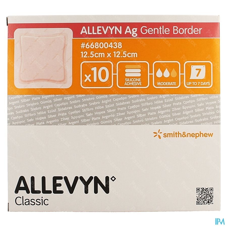 Allevyn Ag Pans Adhesive Silic. 12,5x12,5cm 10