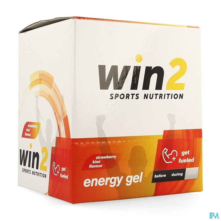 Win2 Energy Gel Aardbei Kiwi 18x40g