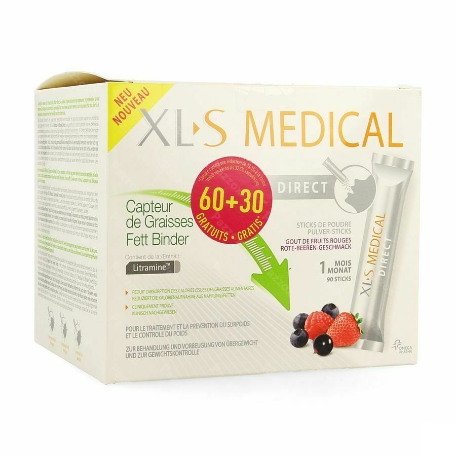 Xls Medical Capteur De Graisses 60+30 Sticks