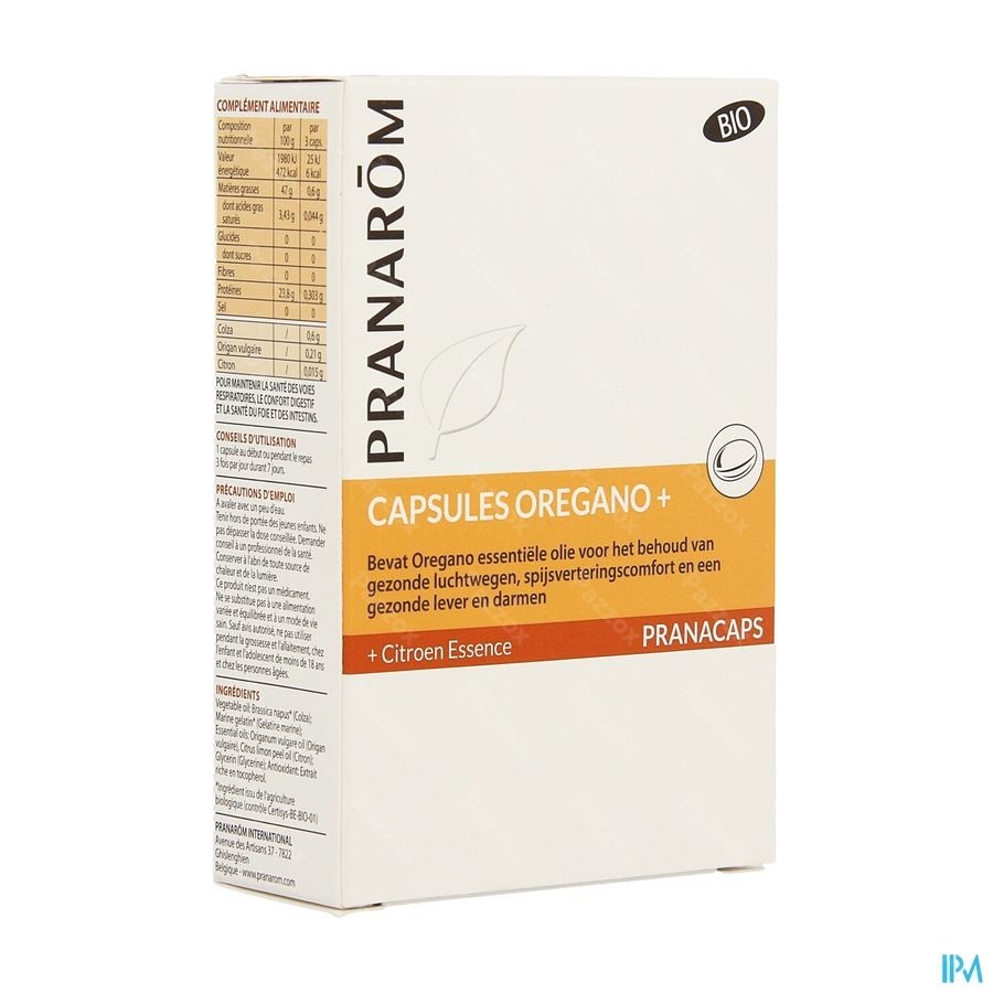 Pranarôm Pranacaps Oregano + 30 Capsules