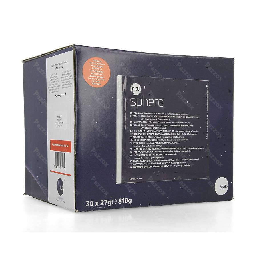 Pku Sphere 15 Rode Vruchten 30 X 27g