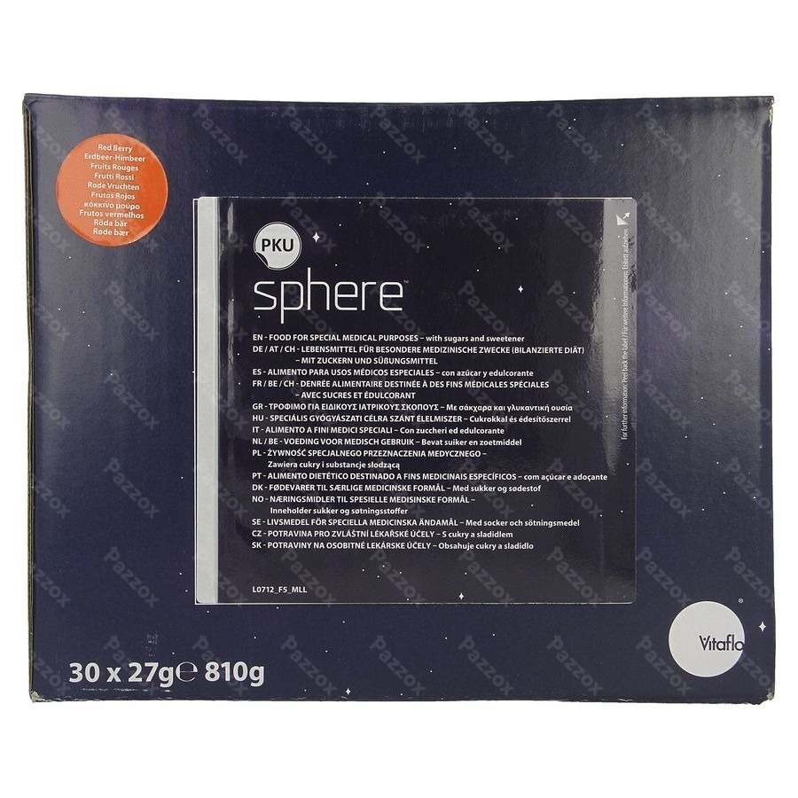 Pku Sphere 15 Rode Vruchten 30 X 27g