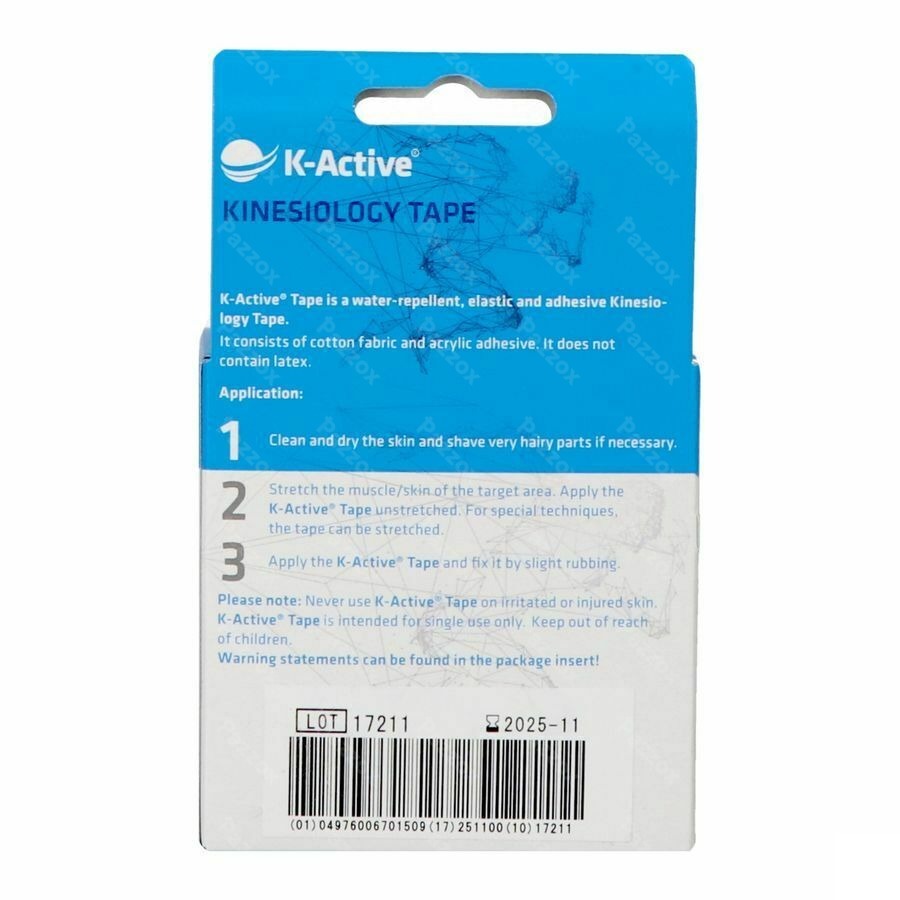 K-ACTIVE Tape Rose - 5cm x 5m : La bande de kinésiologie originale produite par Nitto Denko 
