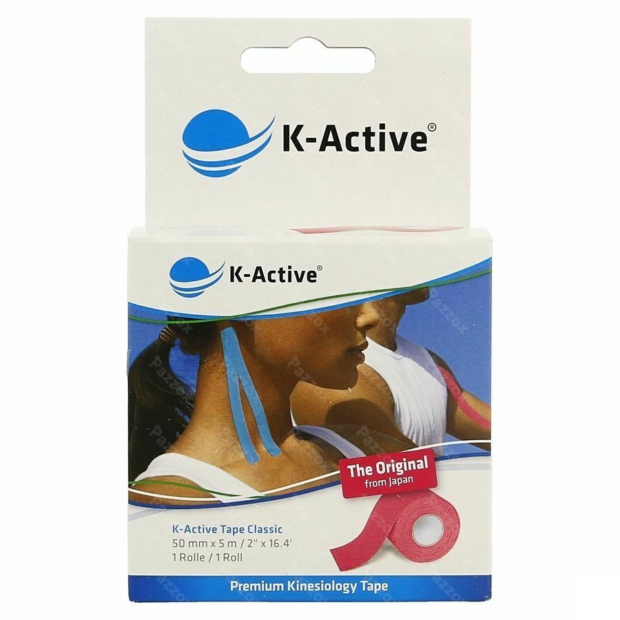 K-ACTIVE Tape Rose - 5cm x 5m : La bande de kinésiologie originale produite par Nitto Denko 