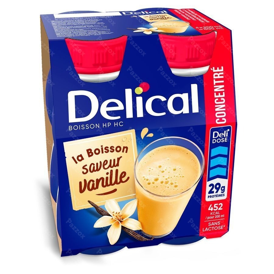 Delical Concentre Vanille 4x200ml