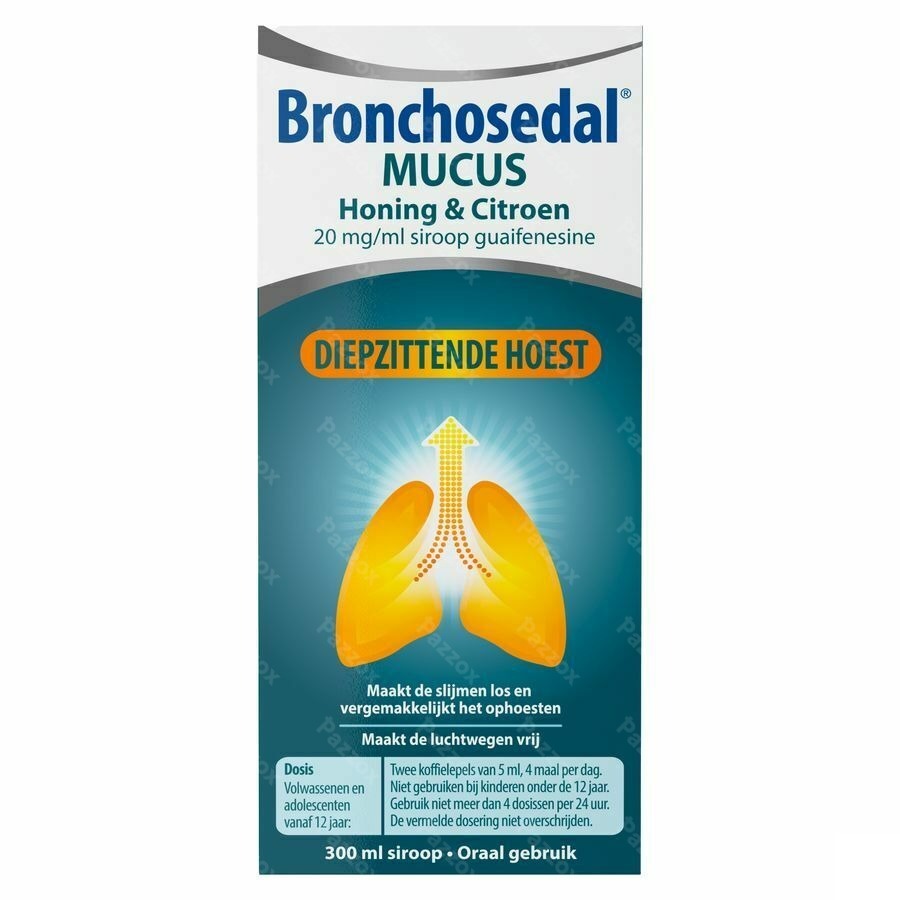 Bronchosedal Mucus Honing Citroen Siroop 300ml 20mg/ml