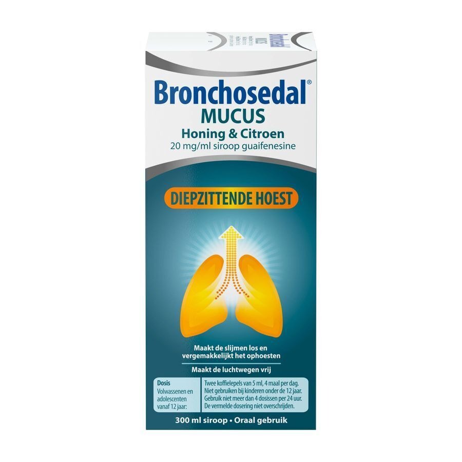 Bronchosedal Mucus Honing Citroen Siroop 300ml 20mg/ml
