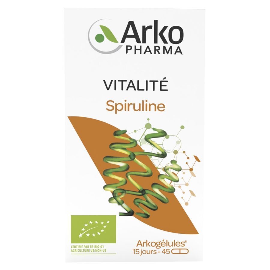 Arkogelules Spiruline Bio Caps 45