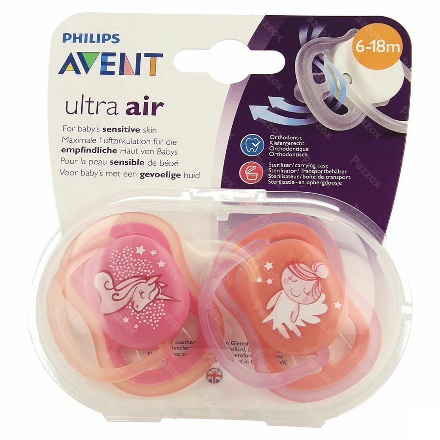 Philips Avent Fopspeen +6m Air Girl Deco Scf345/22