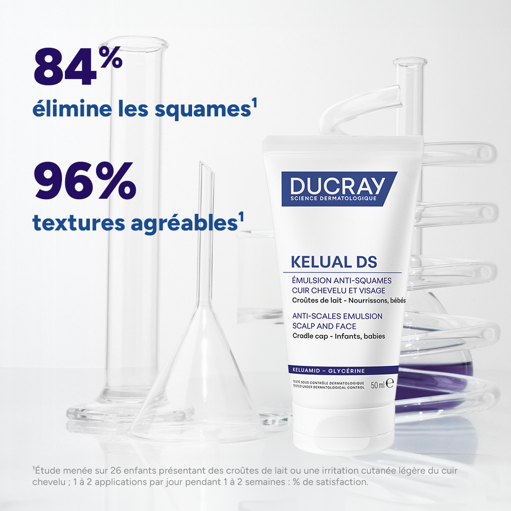 Ducray Kelual Emulsion Kératoréductrice, Croûtes de lait, Peau sébosquameuse 50ml
