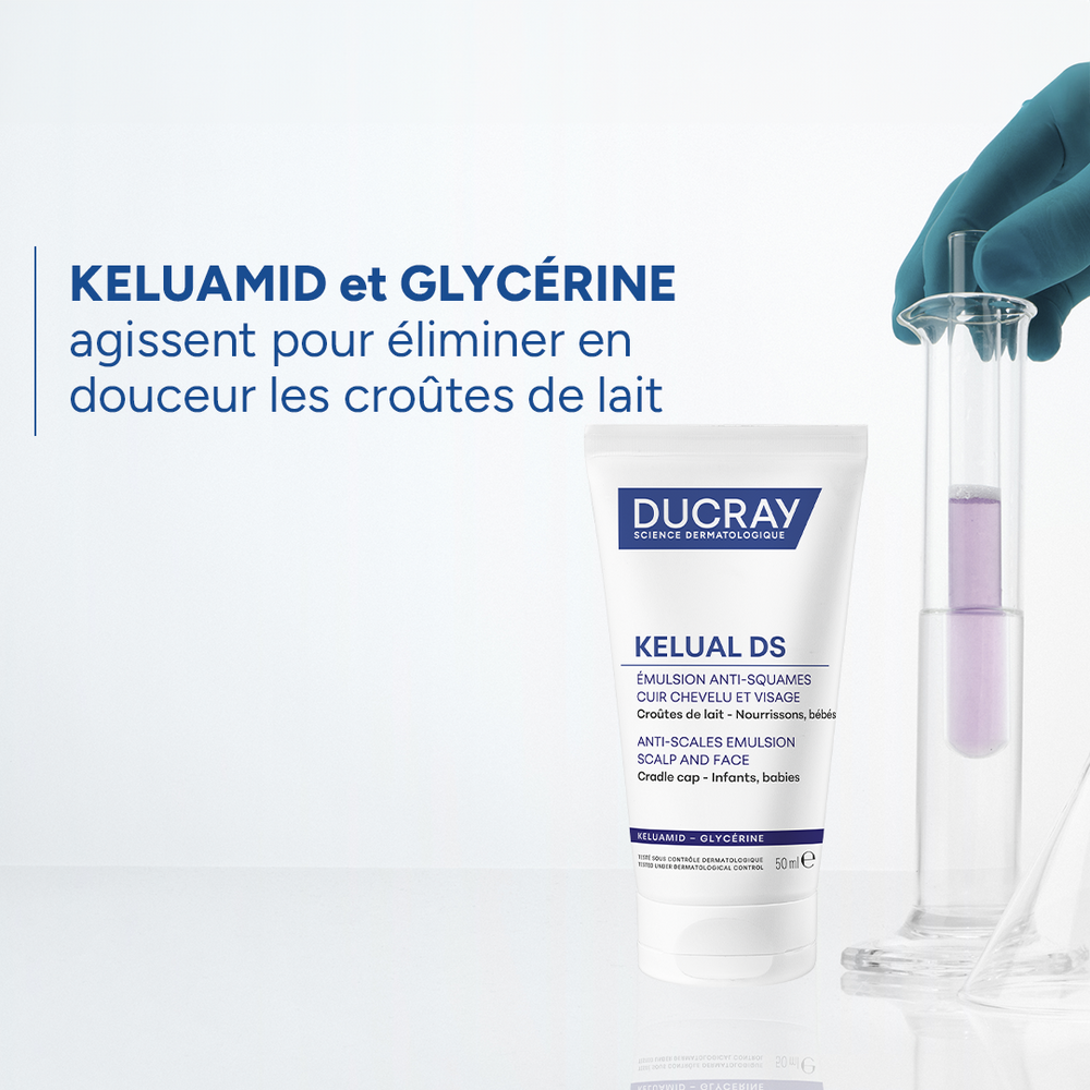 Ducray Kelual Emulsion Kératoréductrice, Croûtes de lait, Peau sébosquameuse 50ml