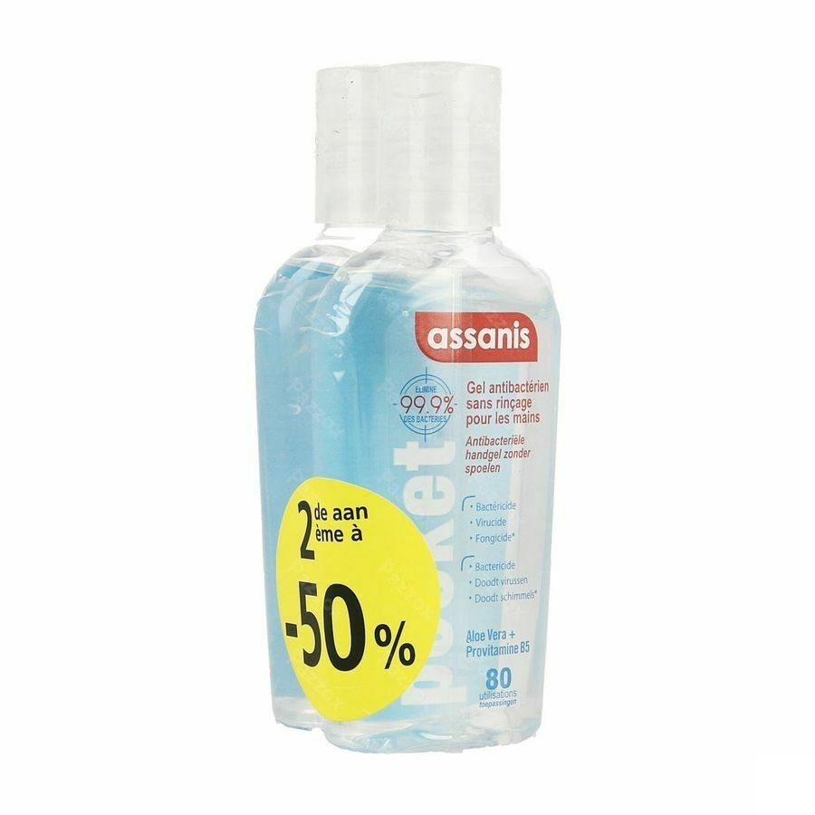 Assanis Pocket Gel Duo 2x80ml 2e -50%