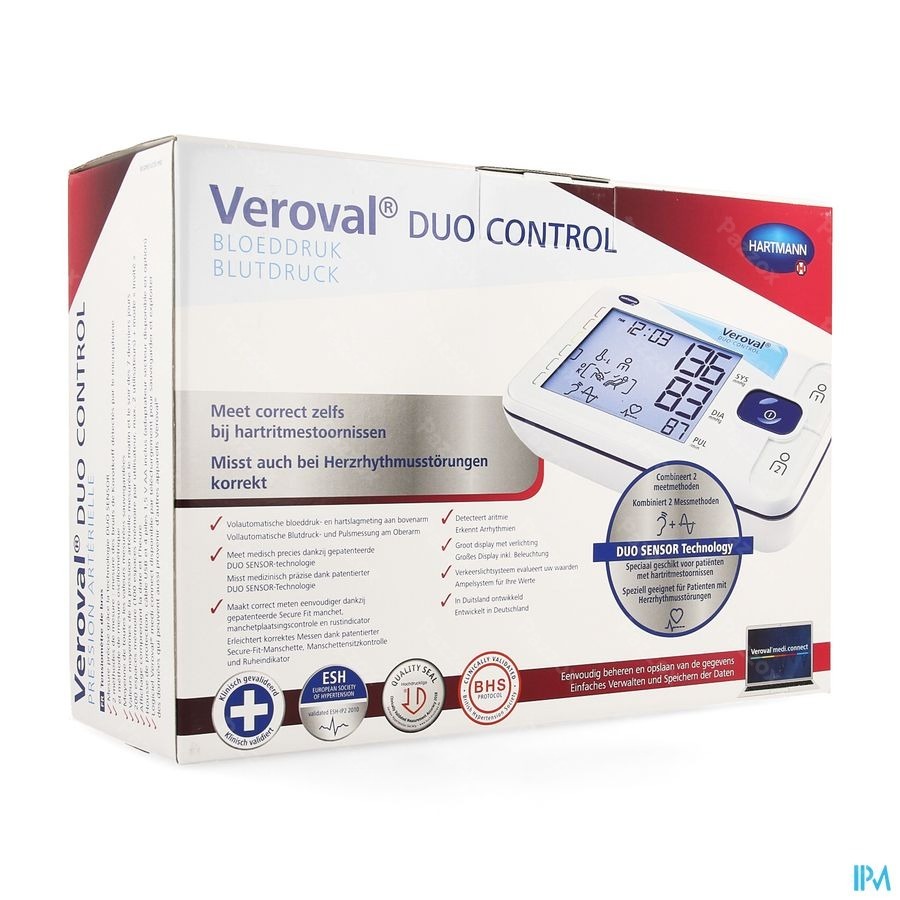 Hartmann Veroval Duo Control Large Bovenarm Bloeddrukmeter 