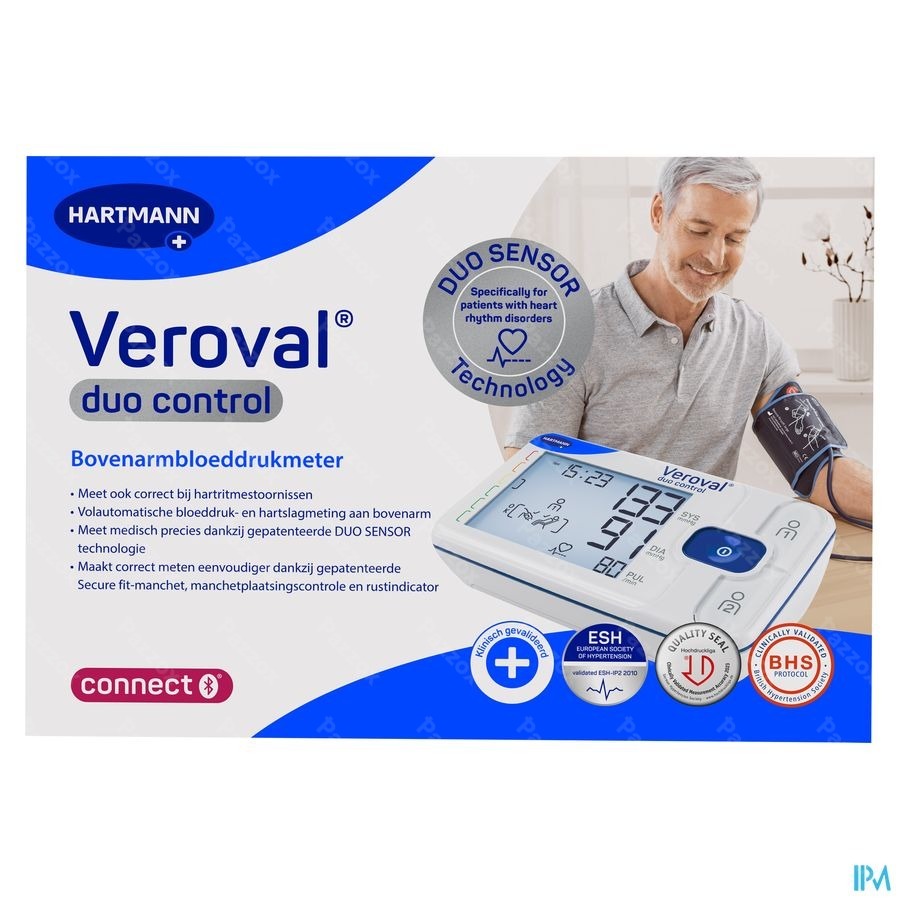Hartmann Veroval Duo Control Medium Bovenarm Bloeddrukmeter 