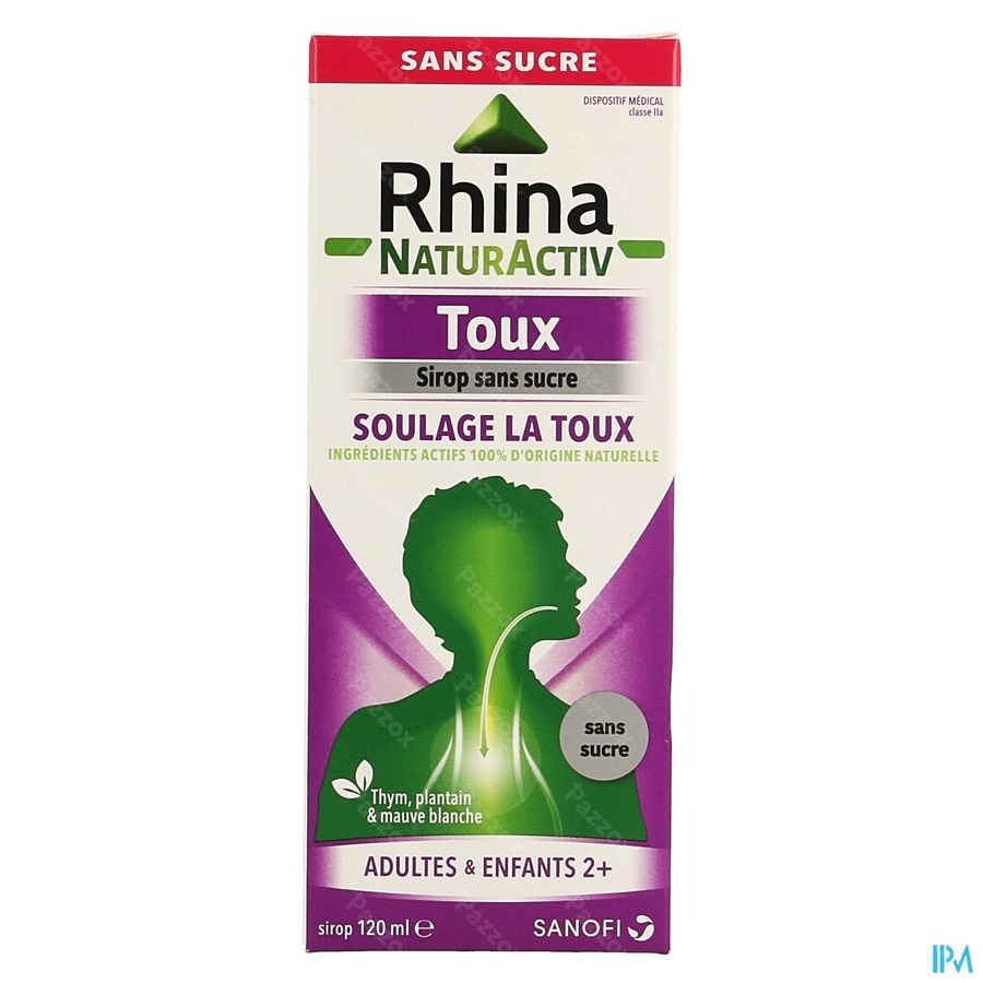 Rhina Natur Activ Toux Sans Sucre Sirop 120ml